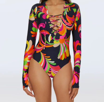 Trina Turk Long-Sleeve Paddle Suit - Palms Paradise