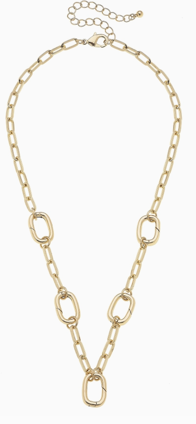 Avery Multi-Charm Collector Necklace Base in Shiny Gold