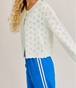 Lelis Scallop Edge Sweater Cardigan