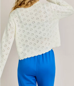 Lelis Scallop Edge Sweater Cardigan