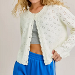 Lelis Scallop Edge Sweater Cardigan