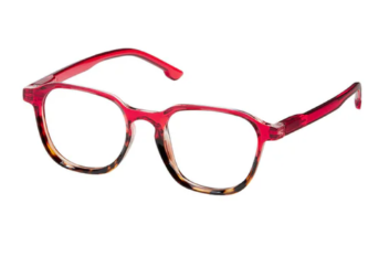 Blue Gem glasses 1960 bright red