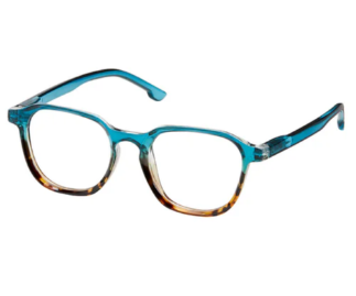 Blue Gem glasses 1960 dark blue