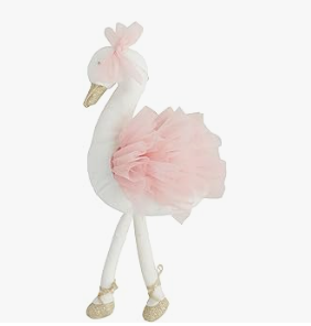 Mudpie Swan Velvet Princess Plush