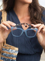 Blue Planet Eco-Eyewear - BP20874 Sutter- Light Blue/Ivory Turquoise + Light Filtering: 1.75