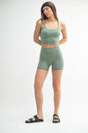 Mono B - Venice Cloud Light Contour Biker Shorts: Black / S:M:L (2:2:2)