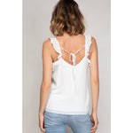 White Ruffle Top