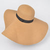 Faux Straw Wide Brim Band Hat
