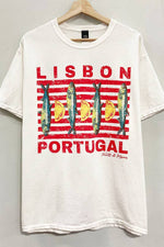 Oversized Lisbon Portugal Graphic Tee