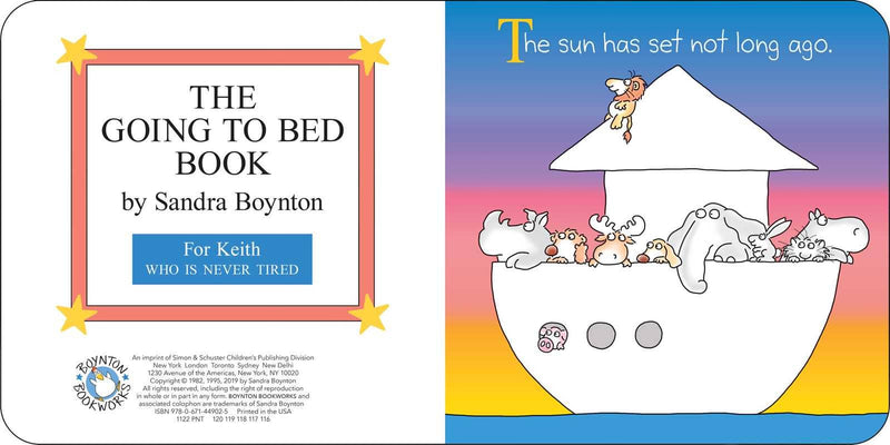 Simon & Schuster - Going to Bed Book by Sandra Boynton: Board Books; 16 pages / English