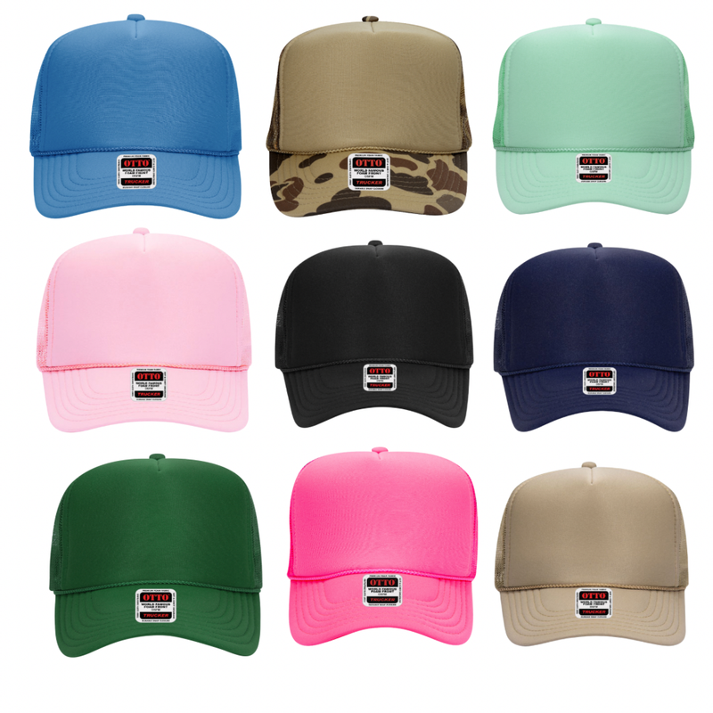 Mint & Honey - LOCAL Oyster Shell Trucker Hat: Navy