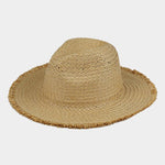 Sensibling Corp. - Frayed Solid Straw Sun Hat: Turquoise