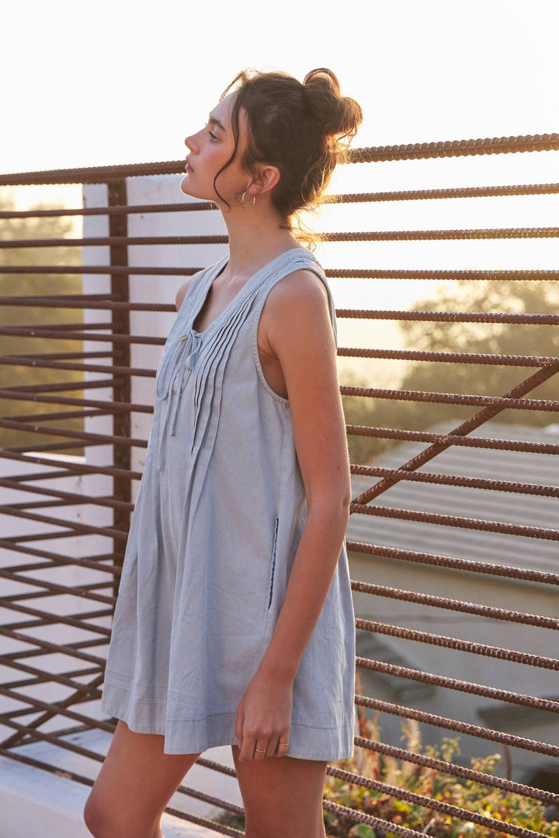 Poppy Light Washed Romper