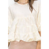 SHORT SLEEVE BABYDOLL BLOUSE