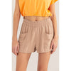 HIGH WAIST LINEN SHORTS