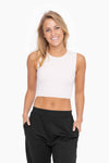 Mono B - Cropped Fitted Muscle Tee: SHELL PINK / S:M:L (2:2:2)