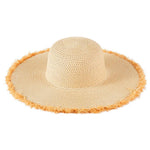 Sensibling Corp. - Frayed Edge Floppy Straw Sun Hat: Beige