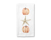 Orange Pumpkins & Starfish Kitchen Towel, Coastal Fall Beach