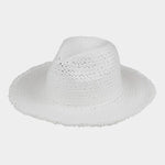 Sensibling Corp. - Frayed Solid Straw Sun Hat: Turquoise