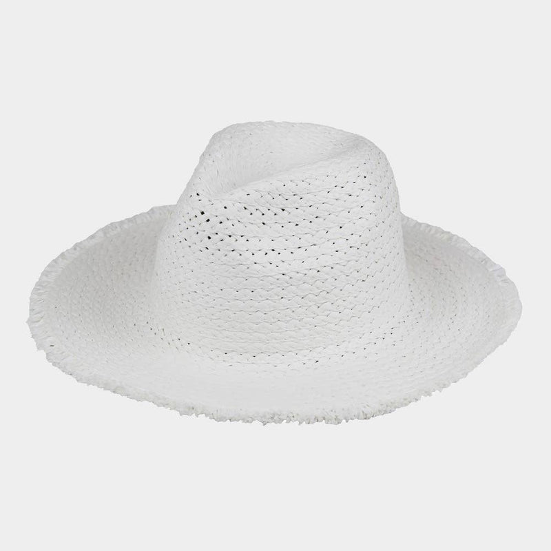 Sensibling Corp. - Frayed Solid Straw Sun Hat: Turquoise