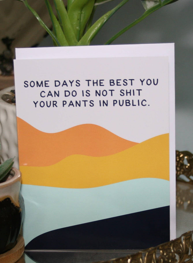 Crooked Halo - Shit Pants in Public Greeting Card