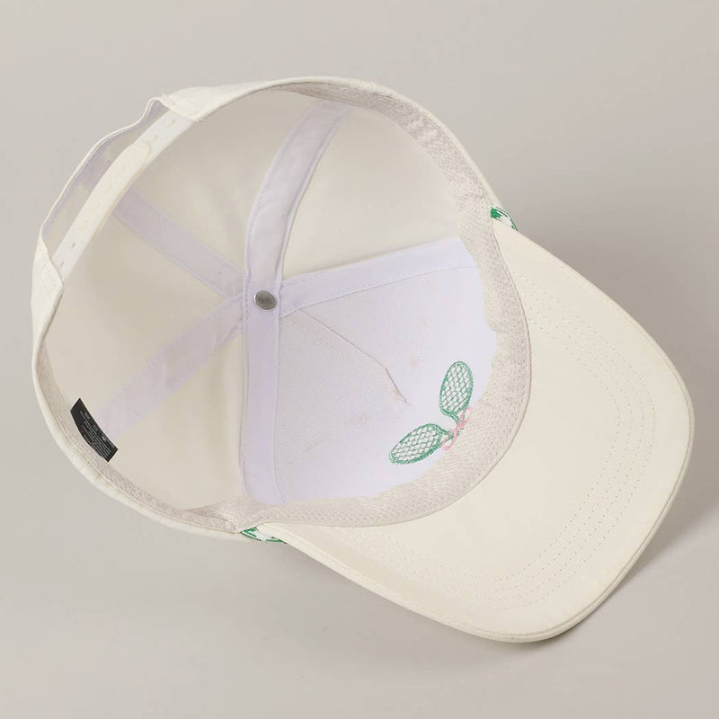 Tennis Racquets Ribbon Embroidery Trucker Hat