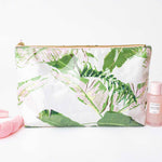 Natural Botanical Clear Coated Travel Cosmetic Case