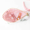Natural Botanical Clear Coated Travel Cosmetic Case