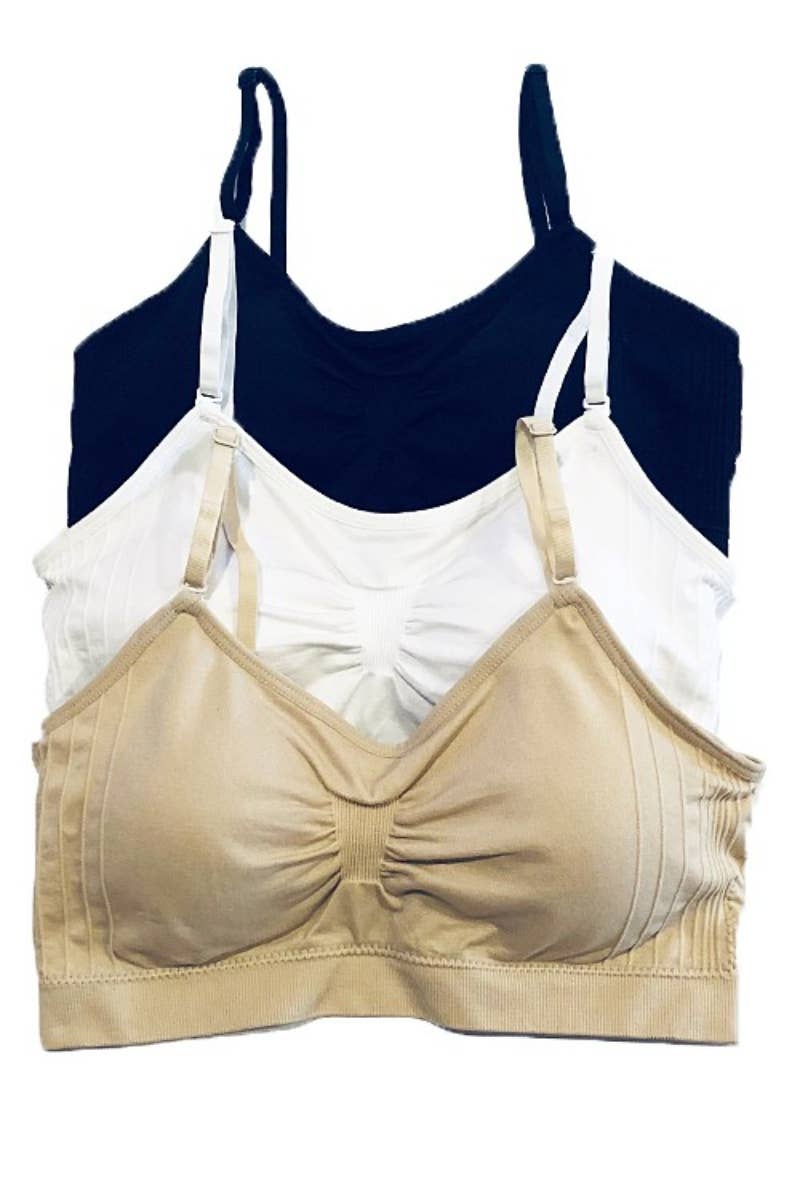 White Solid Seamless Bralette