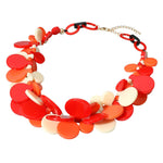 Sensibling Corp. - Bold Colorful Resin Disc Beaded Statement Necklace: Multi-Colored