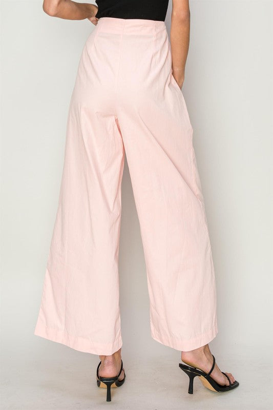 Lucy Lace Up Pant In Pink