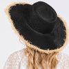Sensibling Corp. - Frayed Edge Floppy Straw Sun Hat: Beige
