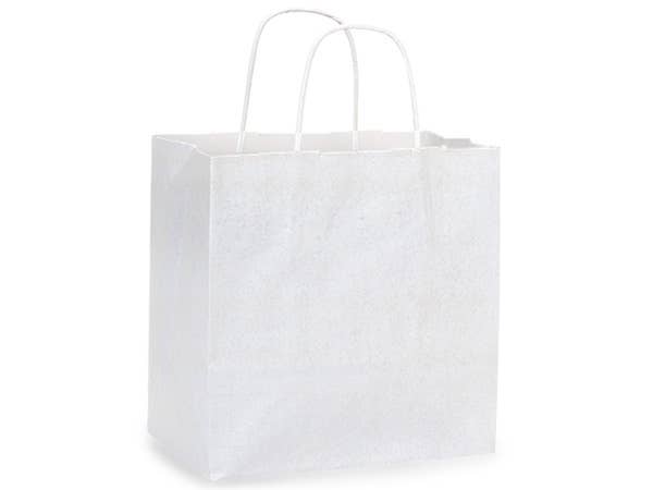 White Kraft Paper Shopping Bags: Vogue 16x6x12.5" / 250 Pack