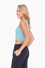 Mono B - Cropped Fitted Muscle Tee: SHELL PINK / S:M:L (2:2:2)
