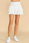 Blake Pointelle Polka Dot Double Layer Skirt