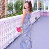 The Vineyard Straw Clutch with Interchangeable Bow -Hot Pink