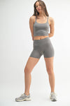 Mono B - Venice Cloud Light Contour Biker Shorts: Black / S:M:L (2:2:2)