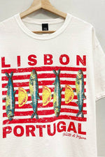 Oversized Lisbon Portugal Graphic Tee