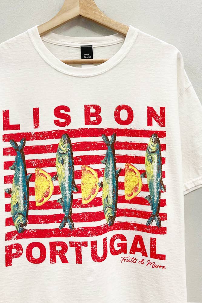 Oversized Lisbon Portugal Graphic Tee