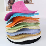 Sensibling Corp. - Frayed Solid Straw Sun Hat: Turquoise