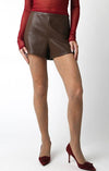 Coffee Bean Faux Leather Shorts