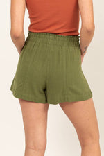 HIGH WAIST LINEN SHORTS