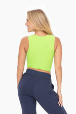 Mono B - Cropped Fitted Muscle Tee: SHELL PINK / S:M:L (2:2:2)