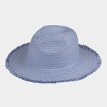Sensibling Corp. - Frayed Solid Straw Sun Hat: Turquoise