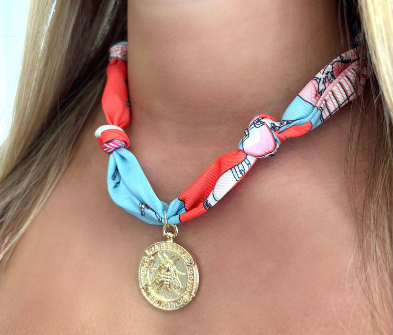 Nora James jewelry - Belmont scarf necklace: Artisan star