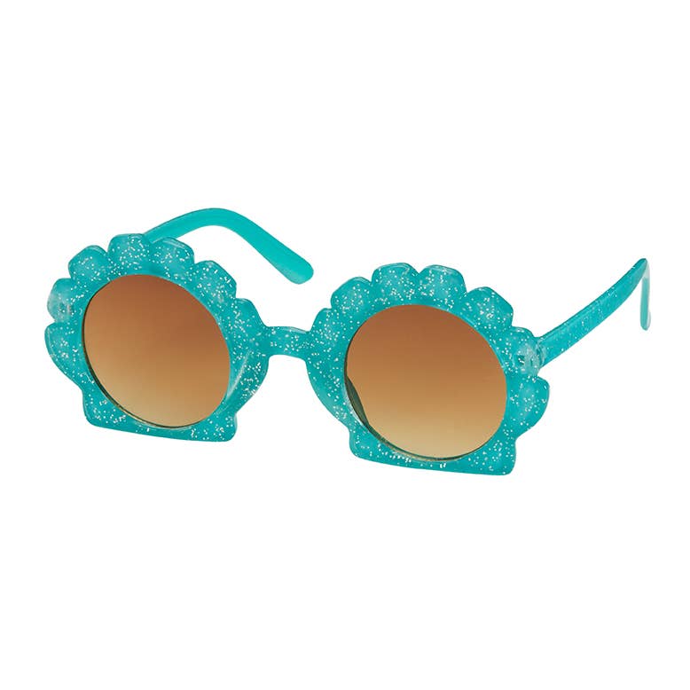 Blue Gem Sunglasses Inc - K6884-NEW- Kids - Glitter Seashell Sunglass