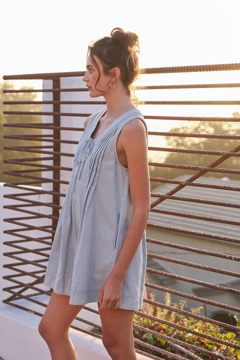 Poppy Light Washed Romper