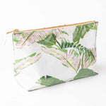 Natural Botanical Clear Coated Travel Cosmetic Case
