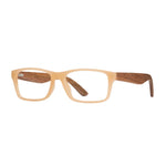 Blue Planet Eco-Eyewear - Avalon  - Beige / Walnut Wood + Blue Light Lens: 1.25