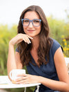 Blue Planet Eco-Eyewear - BP20874 Sutter- Light Blue/Ivory Turquoise + Light Filtering: 1.75